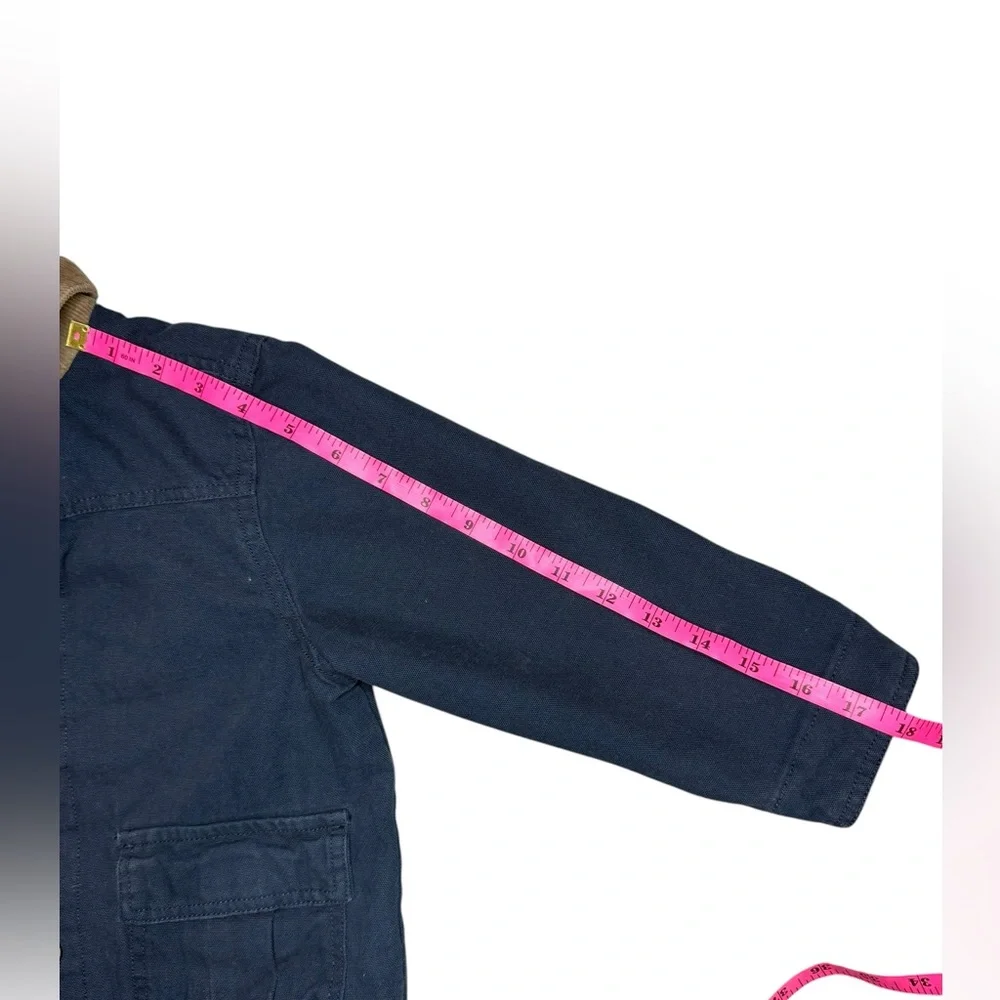 Kids Navy and Tan Canvas Barn‎ Jacket
